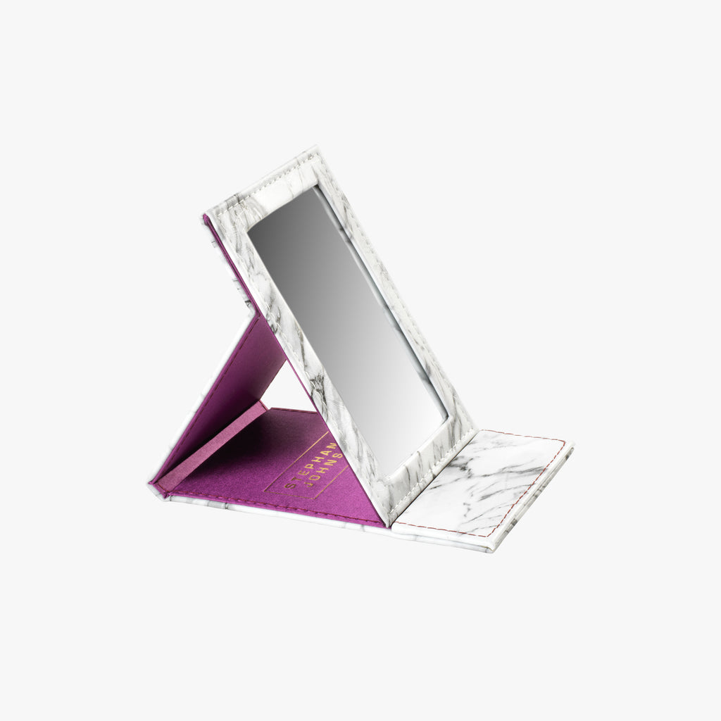 folding mirror  - carrara || stephanie johnson || beautybar